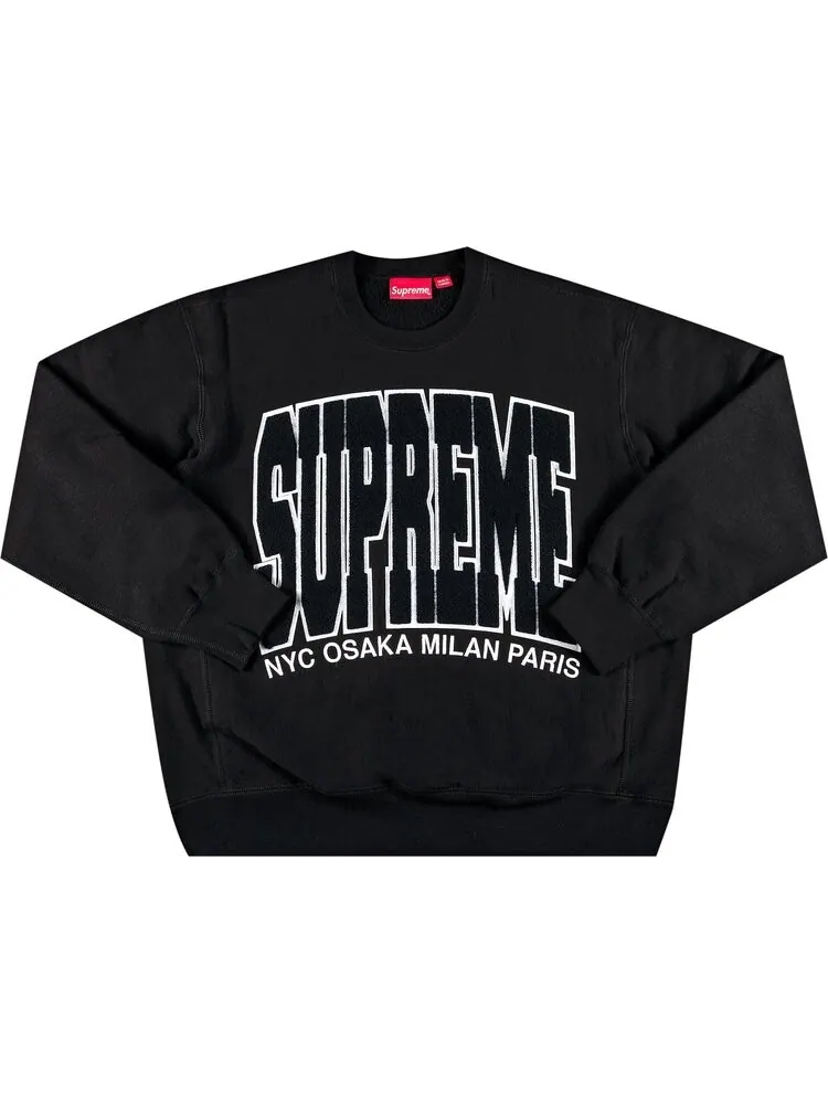 Толстовка Supreme Cities Arc Crewneck 'Black' — изображение 1 из 2, черный