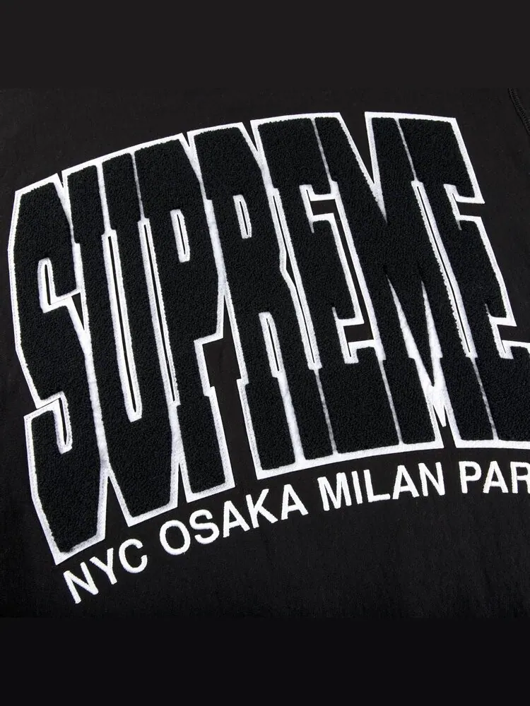 Толстовка Supreme Cities Arc Crewneck 'Black' — изображение 2 из 2, черный