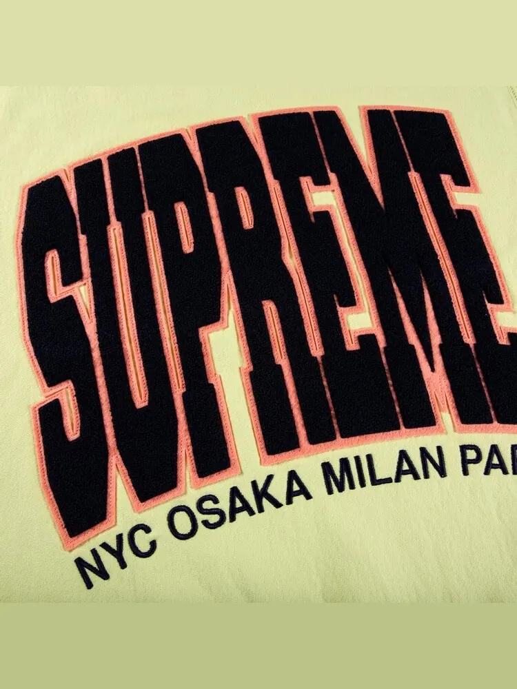 Толстовка Supreme Cities Arc Crewneck 'Pale Lime' — изображение 2 из 2, желтый
