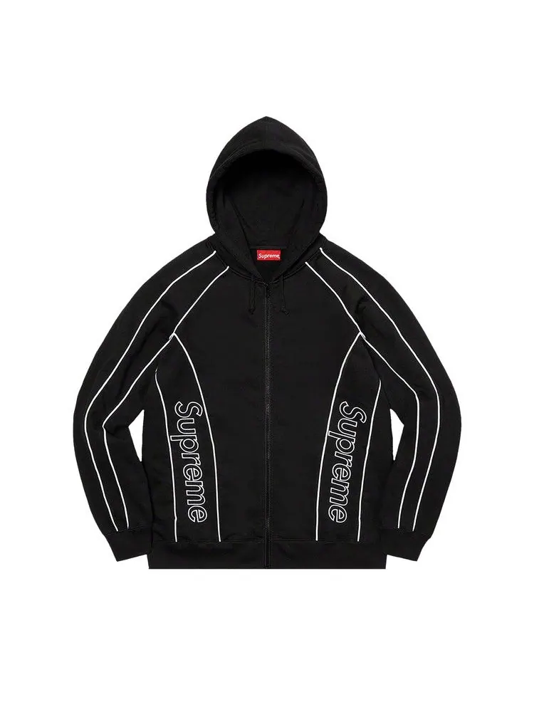 Толстовка Supreme Track Paneled Zip Up Hooded Sweatshirt — изображение 1 из 1, черный