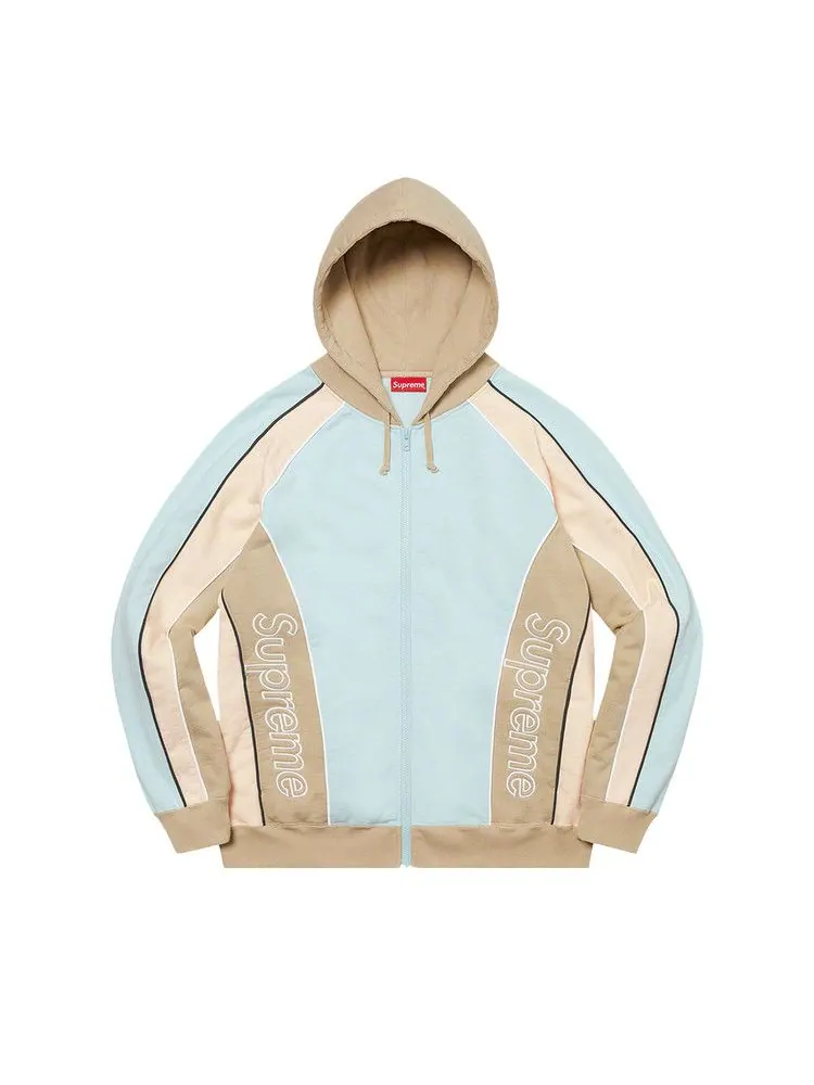 Толстовка Supreme Track Paneled Zip Up Hooded Sweatshirt — изображение 1 из 1, зеленый