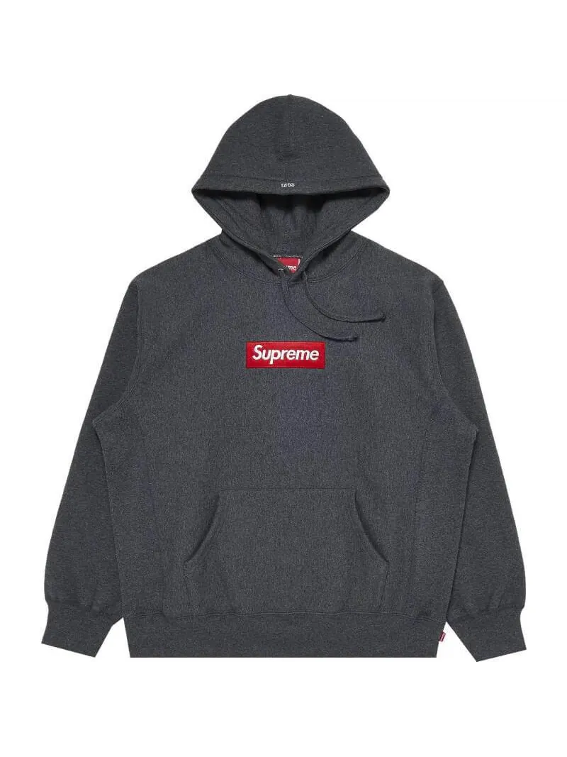 Худи Supreme Box Logo — изображение 1 из 3, серый