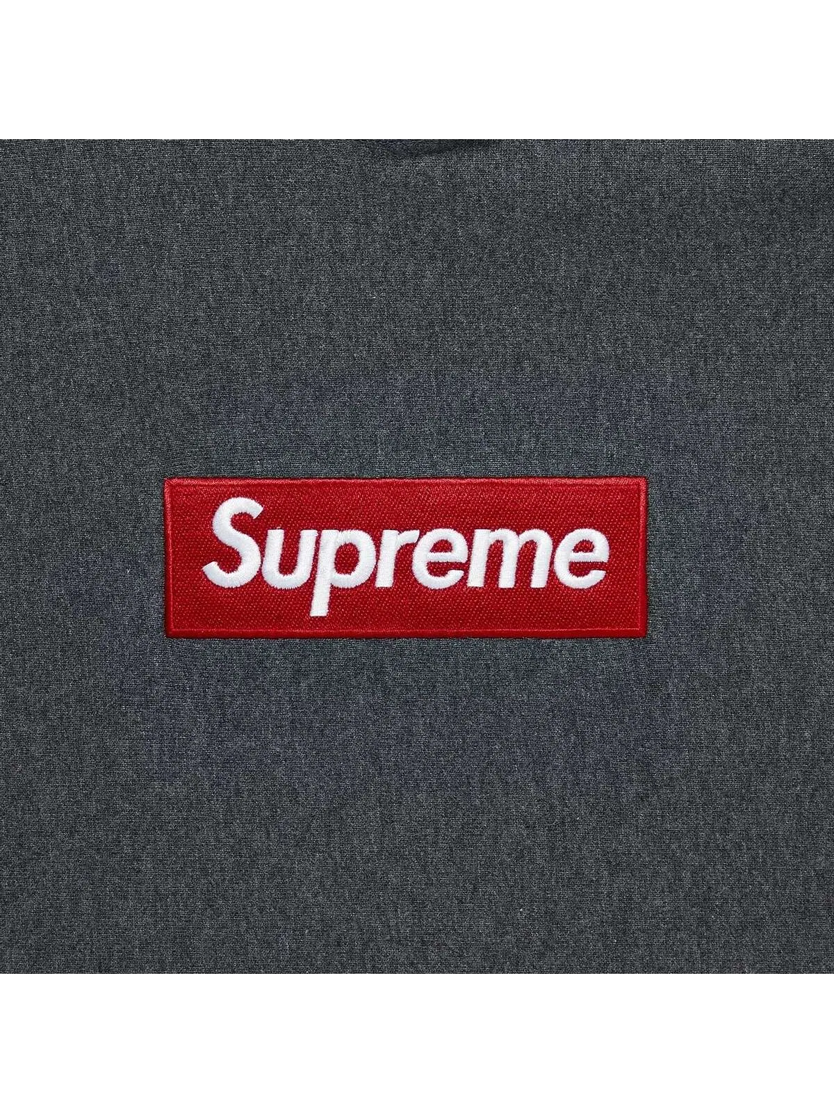 Худи Supreme Box Logo — изображение 3 из 3, серый