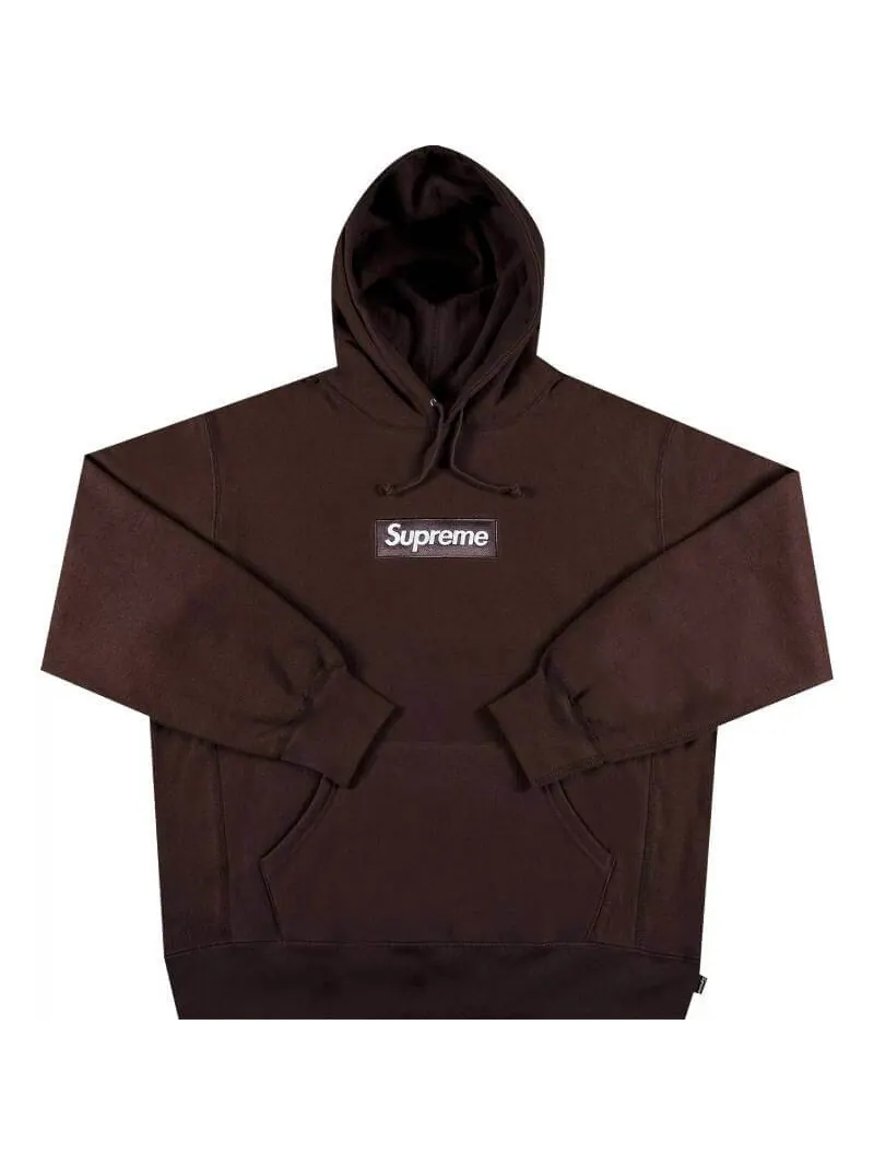 Худи Supreme Box Logo — изображение 1 из 2, коричневый