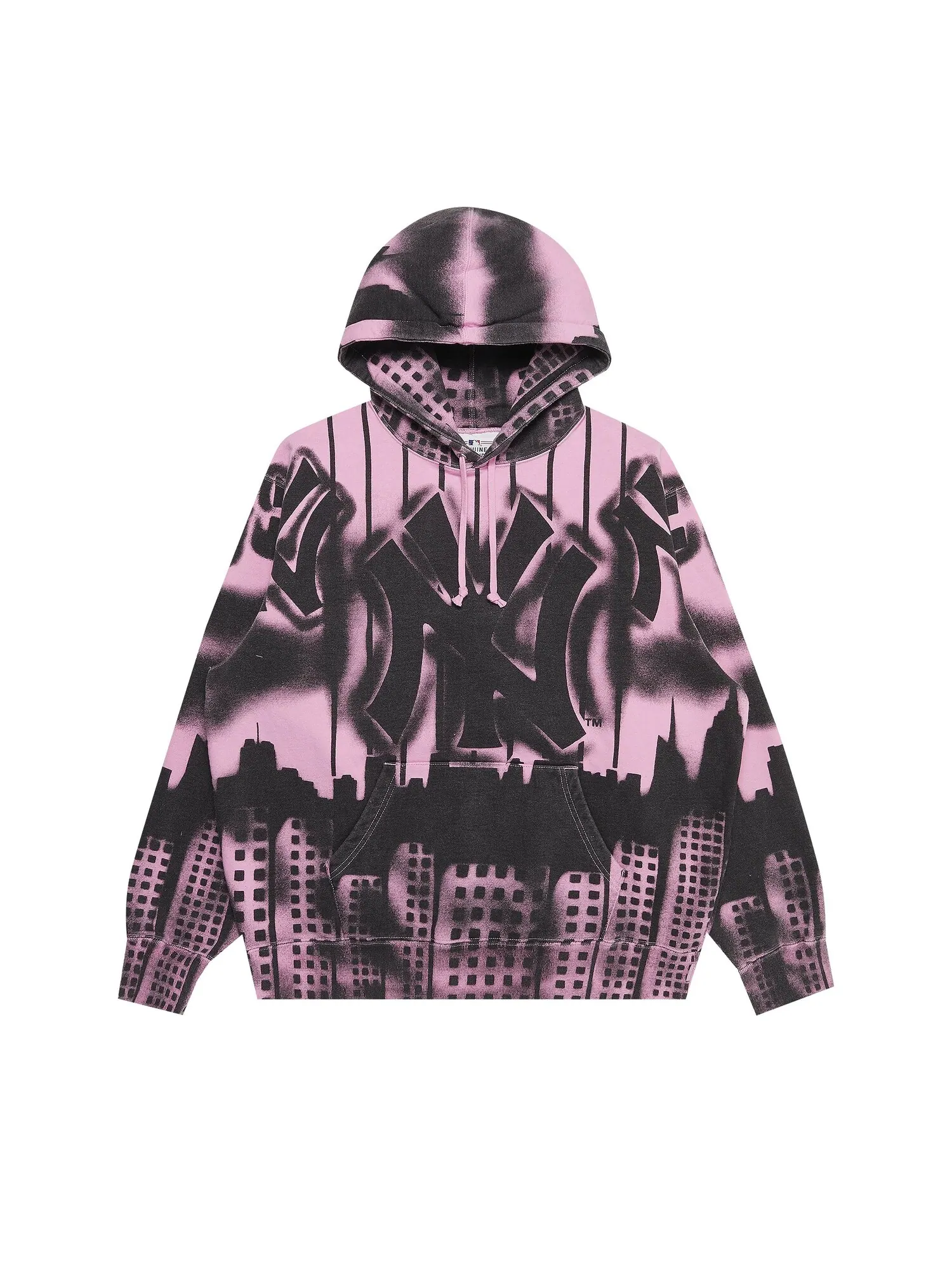 Толстовка с капюшоном Supreme x New York Yankees Airbrush — изображение 1 из 3, розовый