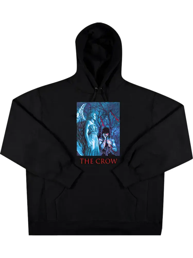 Толстовка Supreme x The Crow Hooded Sweatshirt 'Black' — изображение 1 из 1, черный