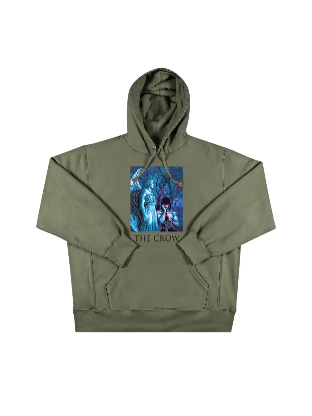 Толстовка с капюшоном Supreme x The Crow, светло-оливковая — изображение 1 из 1
