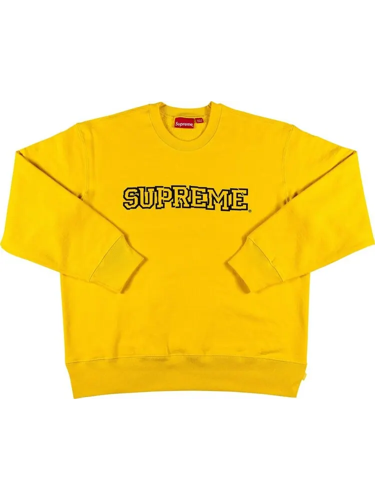 Толстовка Supreme Shattered Logo Crewneck 'Yellow' — изображение 1 из 2, желтый