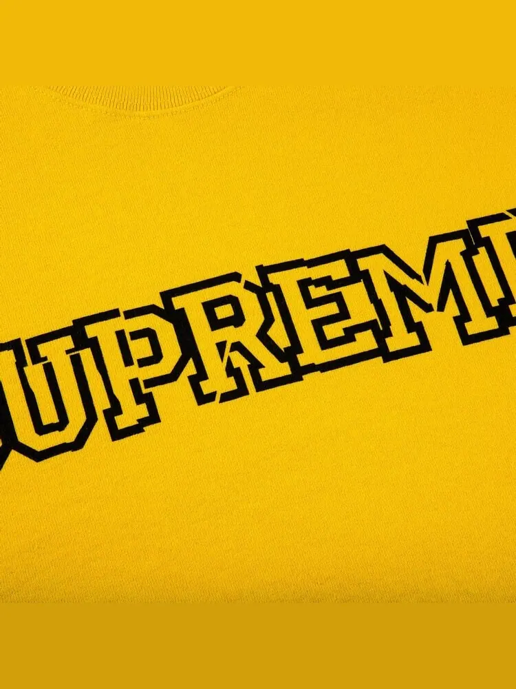 Толстовка Supreme Shattered Logo Crewneck 'Yellow' — изображение 2 из 2, желтый