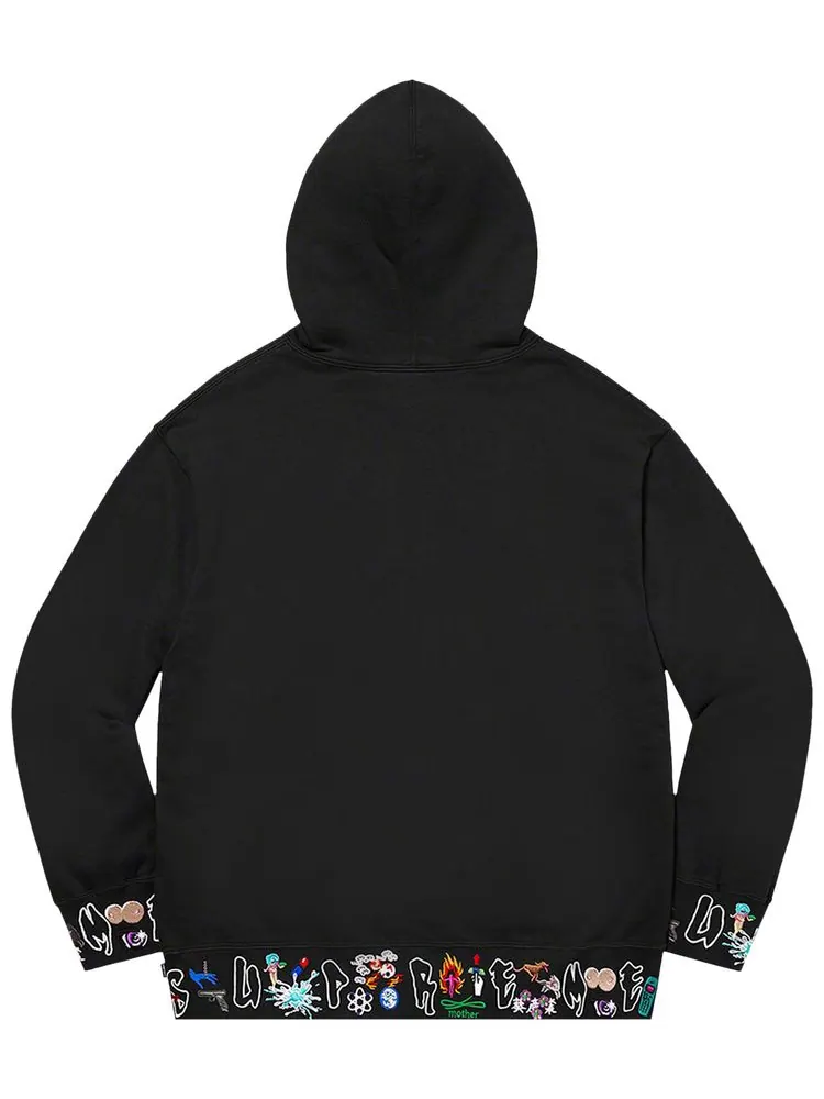 Толстовка Supreme AOI Icons Hooded Sweatshirt 'Black' — изображение 2 из 2, черный