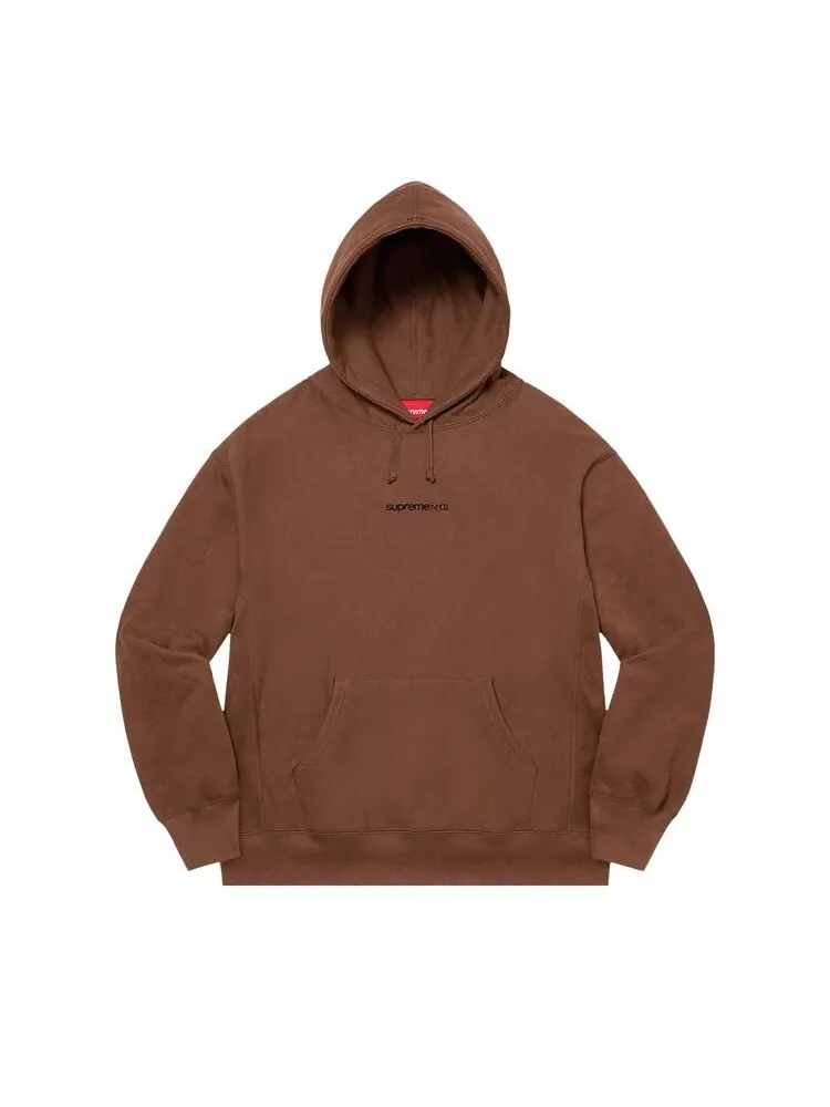 Толстовка Supreme Number One Hooded Sweatshirt Dark Brown — изображение 1 из 1, коричневый