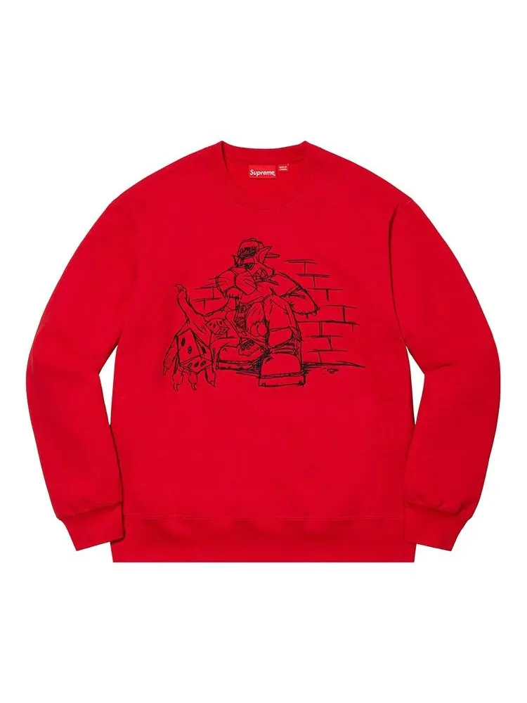Толстовка Supreme Dice Crewneck Red — изображение 1 из 1, красный
