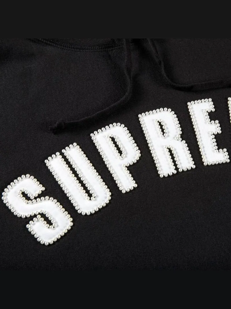 Худи Supreme Pearl Logo Hooded — изображение 2 из 2, черный