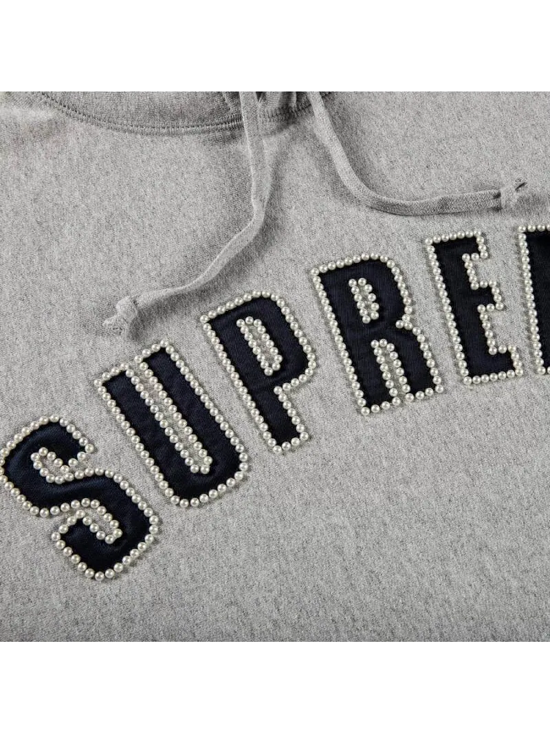 Худи Supreme Pearl Logo Hooded — изображение 2 из 2, серый