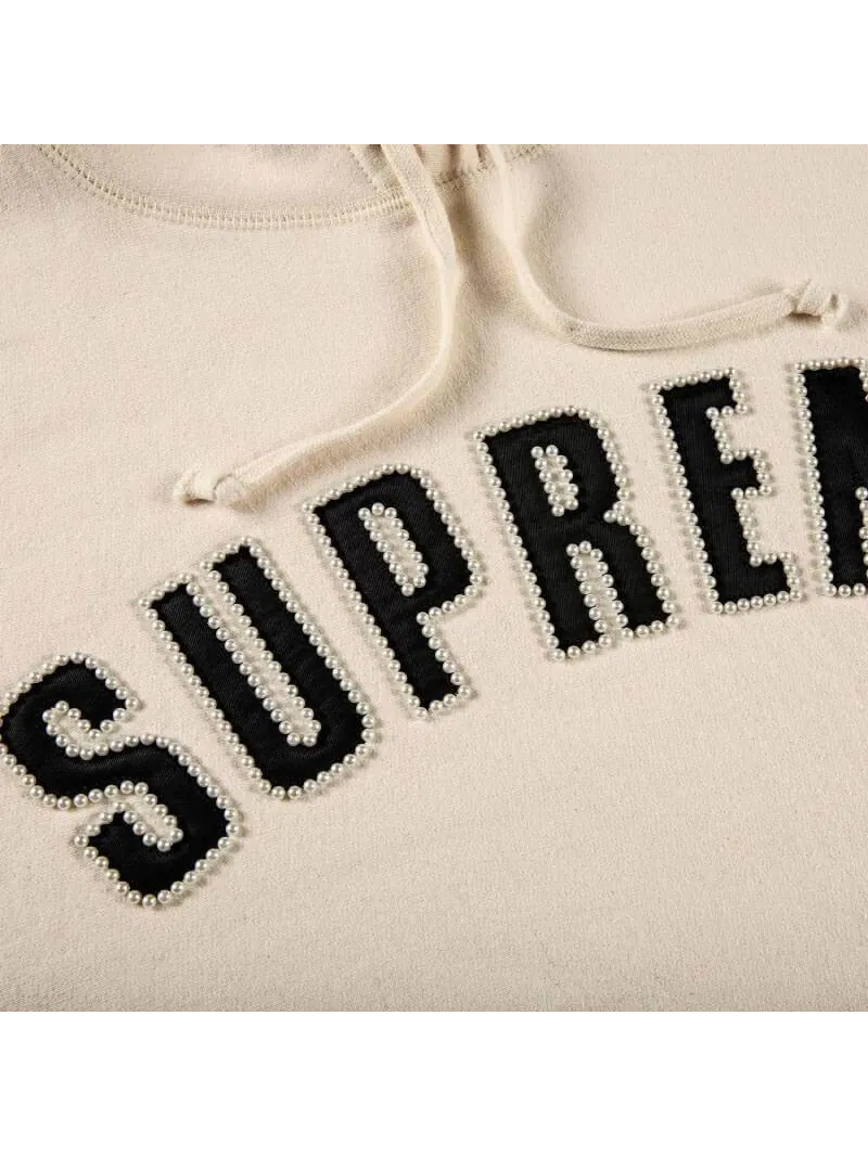 Худи Supreme Pearl Logo Hooded — изображение 2 из 2, бежевый