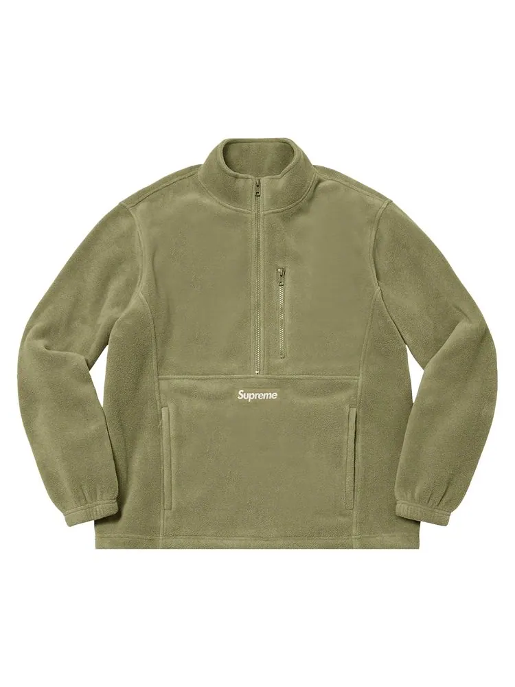 Пуловер Supreme Polartec Half Zip Pullover Light Olive — изображение 1 из 1, светлый оливковый