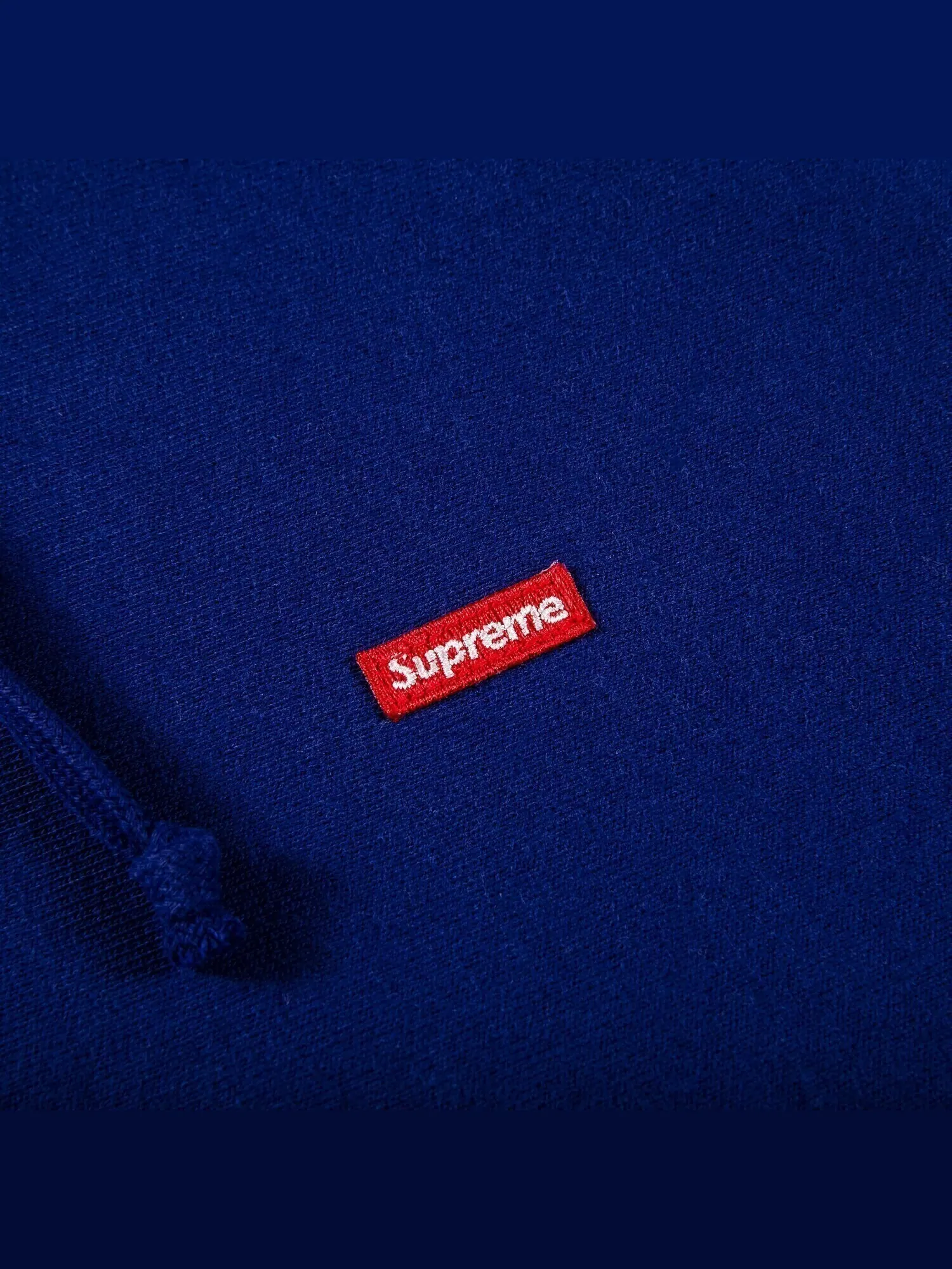 Толстовка Supreme Small Box с капюшоном Dark Royal — изображение 2 из 2