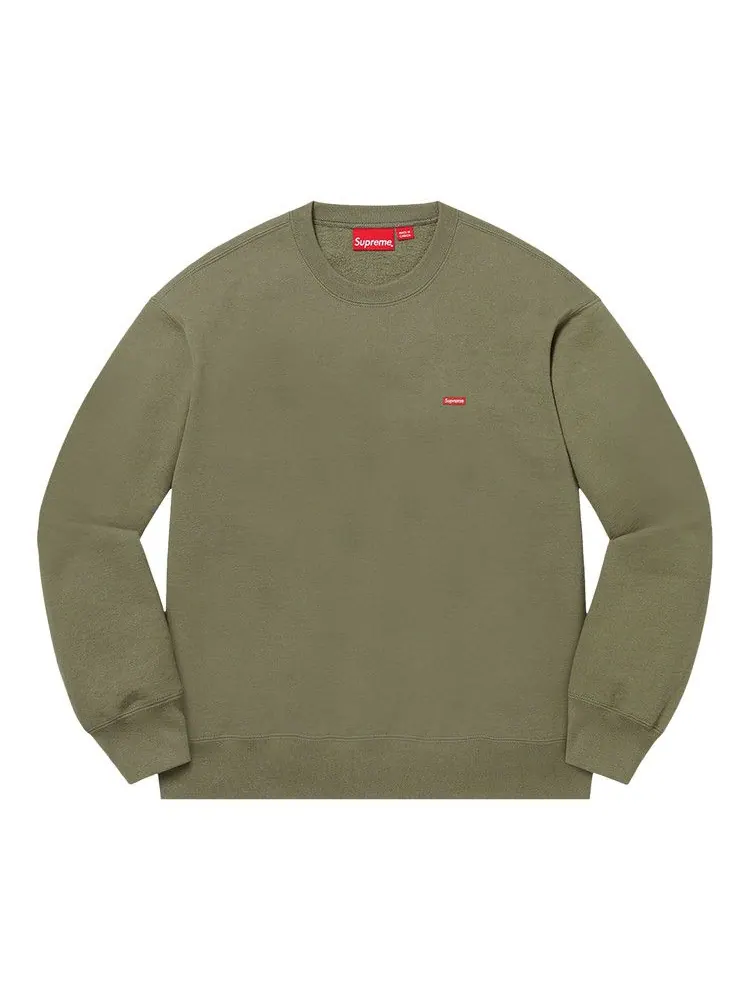 Свитер Supreme Small Box Crewneck — изображение 1 из 1, светлый оливковый