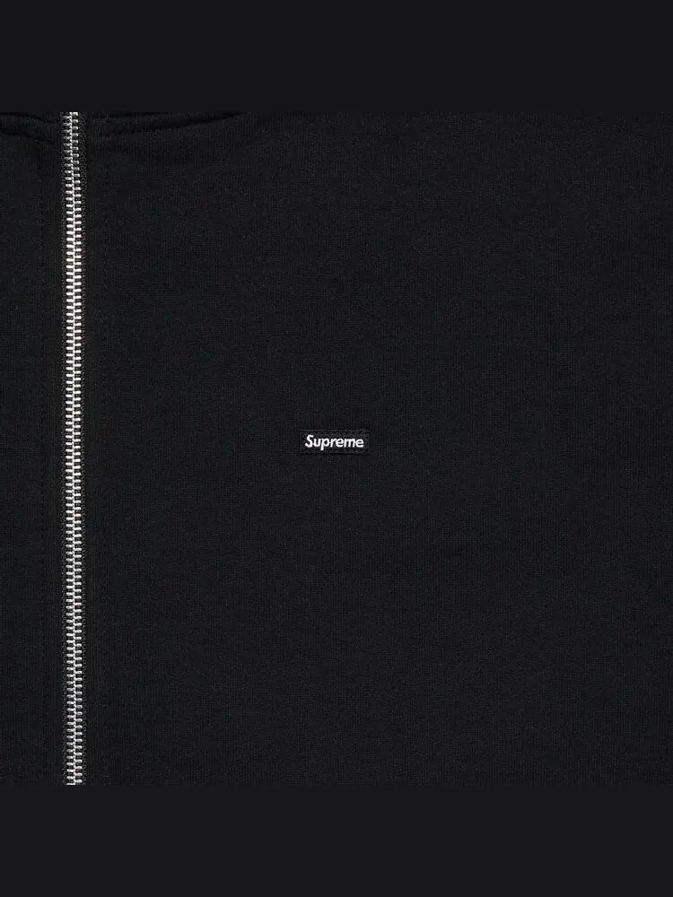 Толстовка Supreme Small Box Facemask Zip Up Hooded Sweatshirt 'Black' — изображение 3 из 3, черный