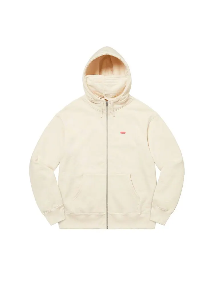 Толстовка Supreme Small Box Facemask Zip Up Hooded Sweatshirt Natural — изображение 1 из 1, прозрачный