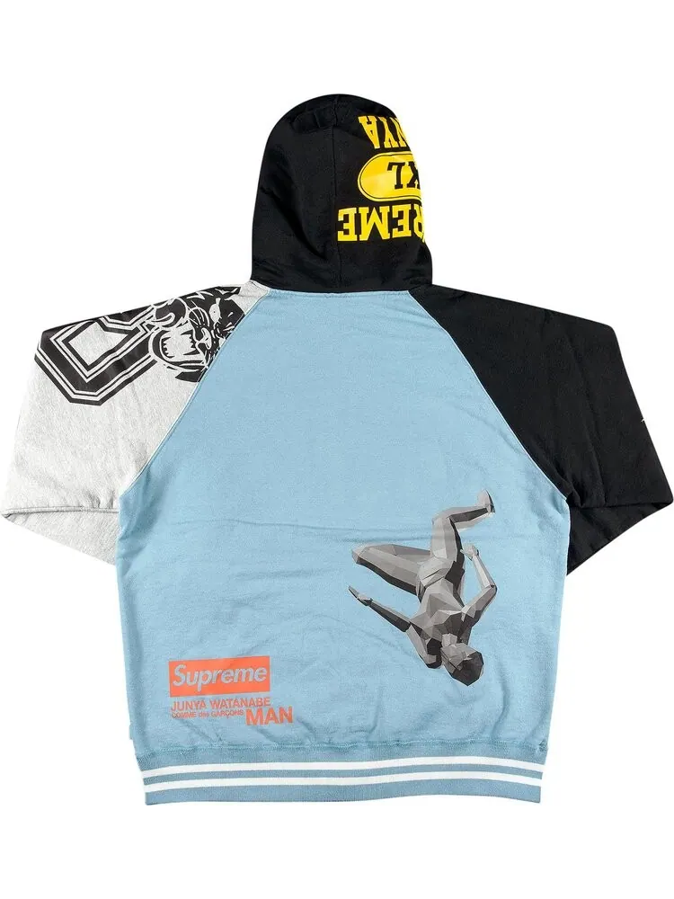 Толстовка Supreme x Junya Watanabe x Comme des Garçons MAN Zip Up Hooded Sweatshirt 'Dusty Blue' — изображение 2 из 3, синий