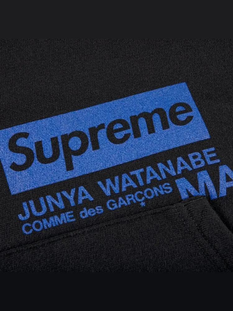 Толстовка Supreme x Junya Watanabe x Comme des Garçons MAN Hooded Sweatshirt 'Black' — изображение 2 из 2, черный