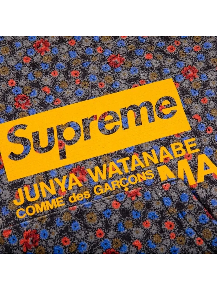 Толстовка Supreme x Junya Watanabe x Comme des Garçons MAN Hooded Sweatshirt 'Black Flowers' — изображение 2 из 2, мульти