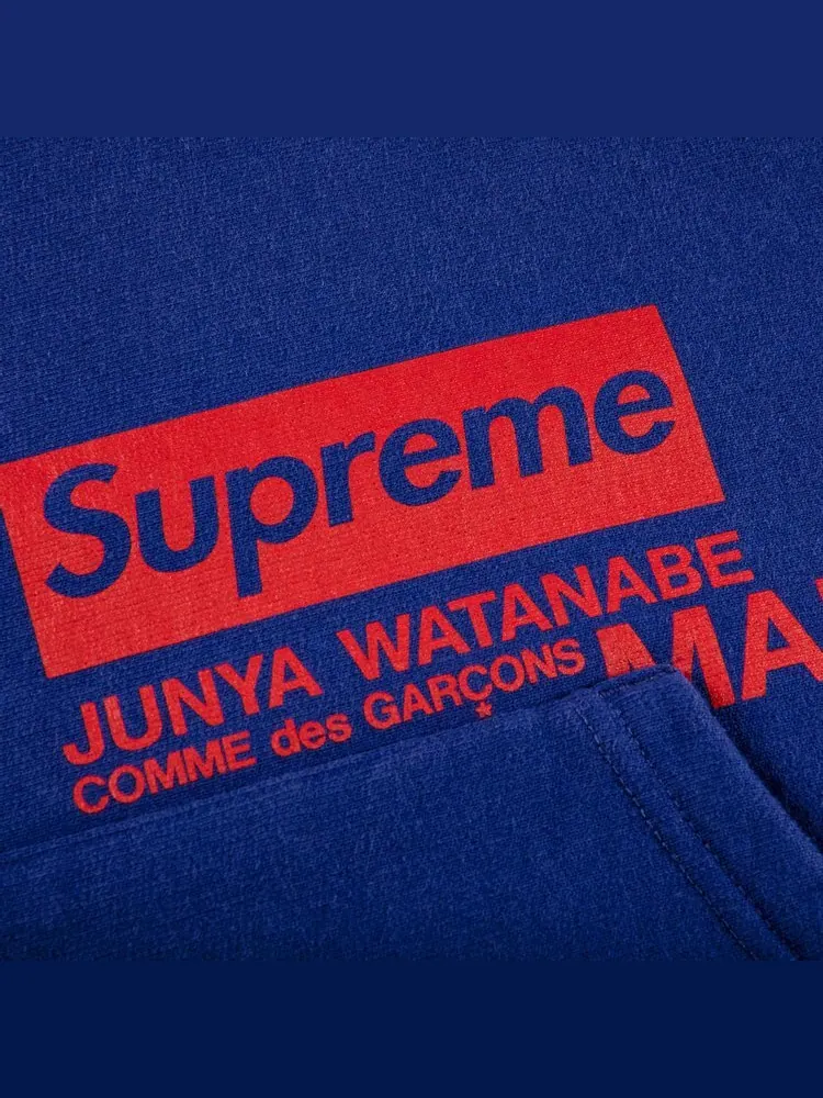 Толстовка Supreme x Junya Watanabe x Comme des Garçons MAN Hooded Sweatshirt 'Royal' — изображение 2 из 2, синий