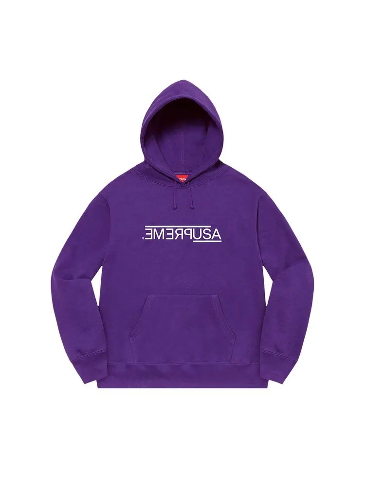Толстовка Supreme USA Hooded Sweatshirt Purple — изображение 1 из 1, фиолетовый