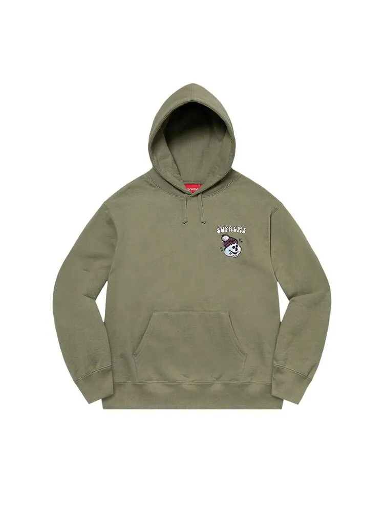Толстовка Supreme Snowman Hooded Sweatshirt Light Olive — изображение 1 из 1, светлый оливковый