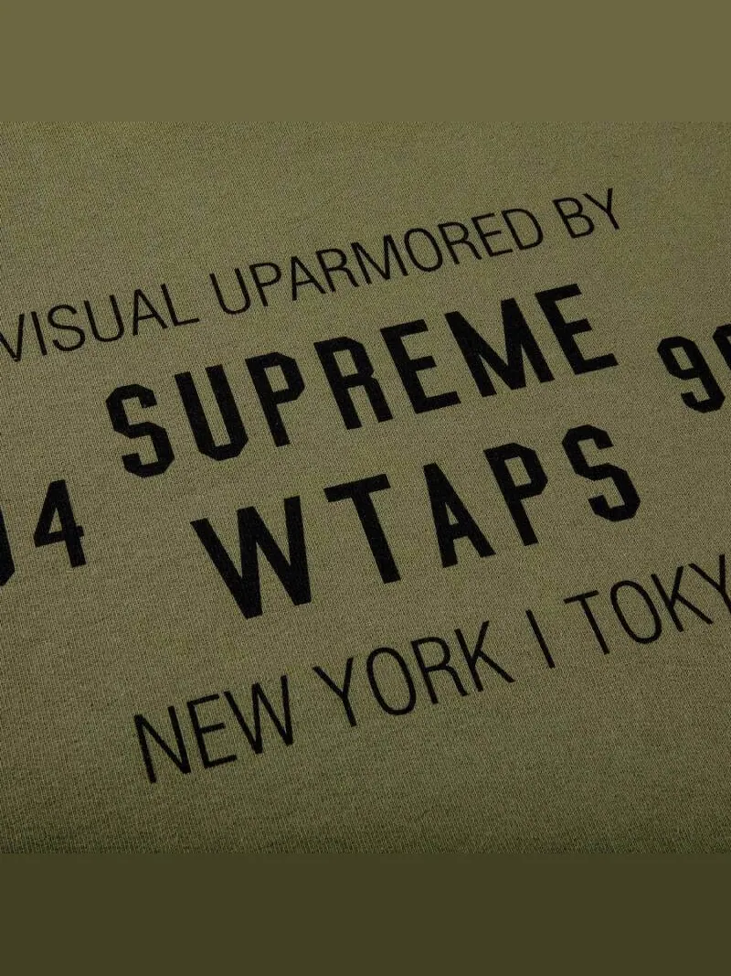 Свитшот Supreme x WTAPS Crewneck — изображение 2 из 2, оливковый