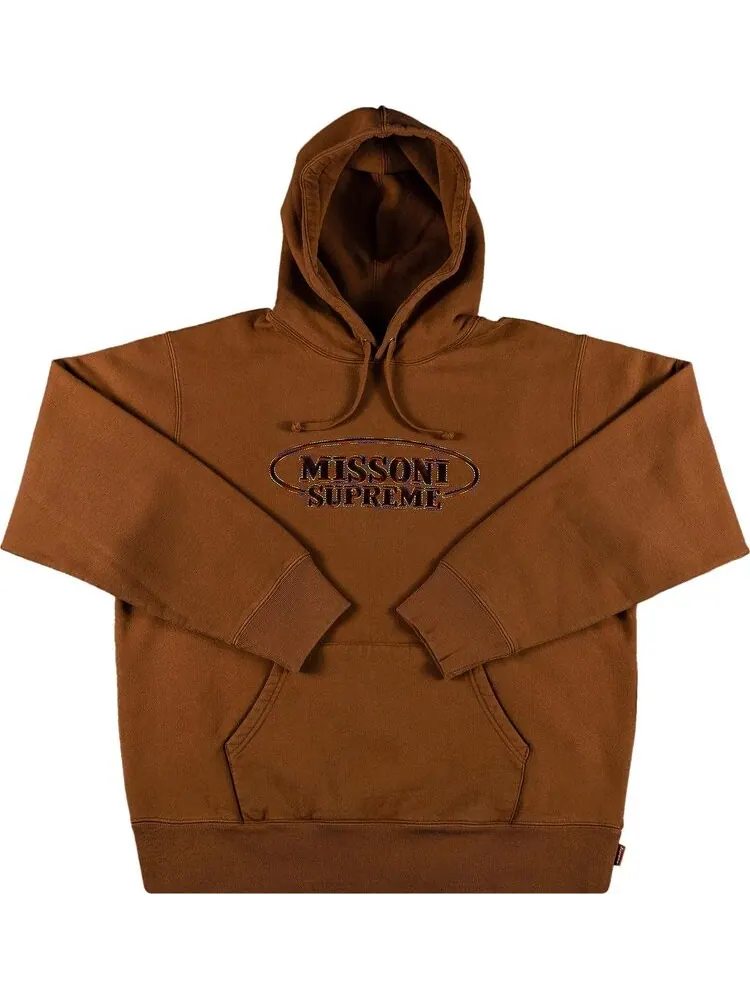 Толстовка Supreme x Missoni Hooded Sweatshirt 'Brown' — изображение 1 из 2, коричневый
