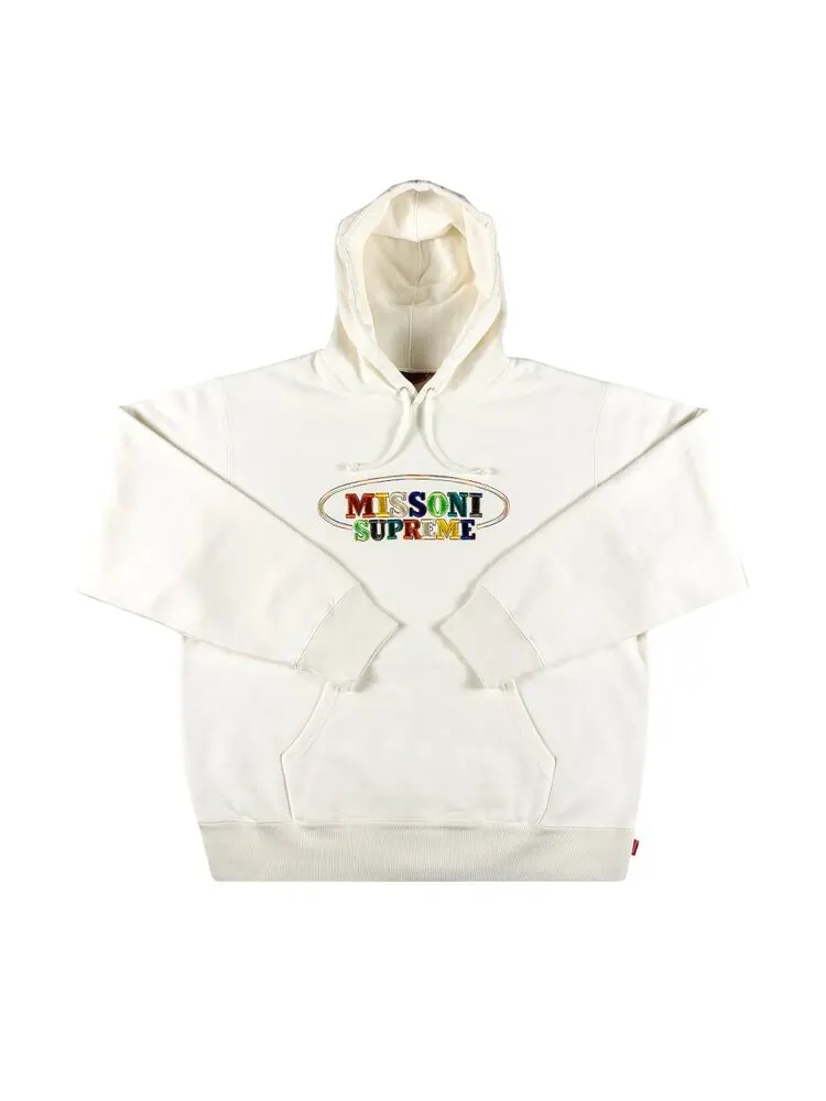 Толстовка Supreme x Missoni Hooded Sweatshirt 'White' — изображение 1 из 2, белый