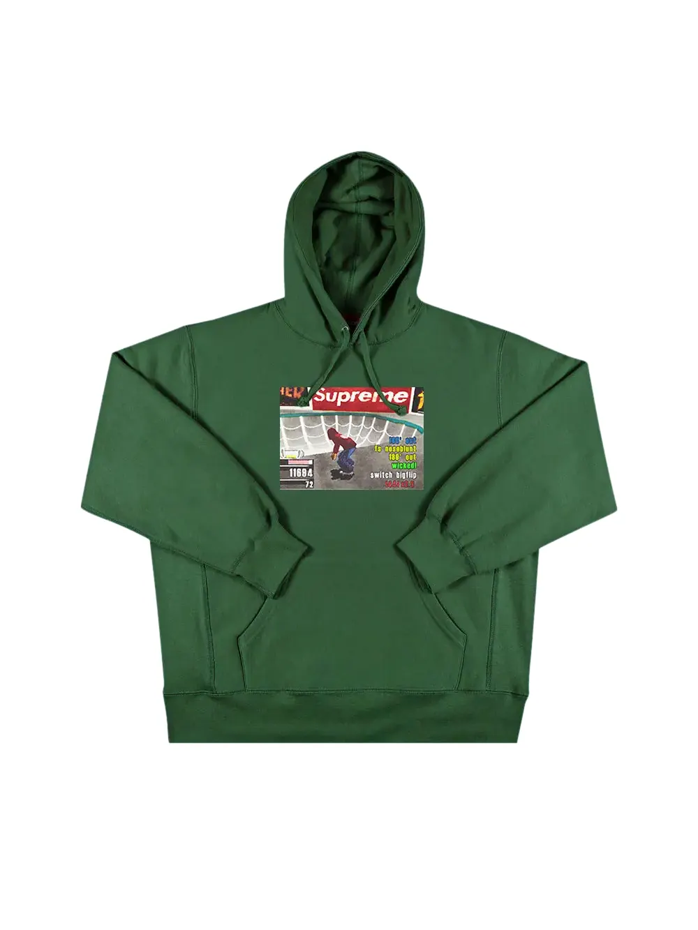 Толстовка с капюшоном Supreme x Thrasher — изображение 1 из 1, зеленый