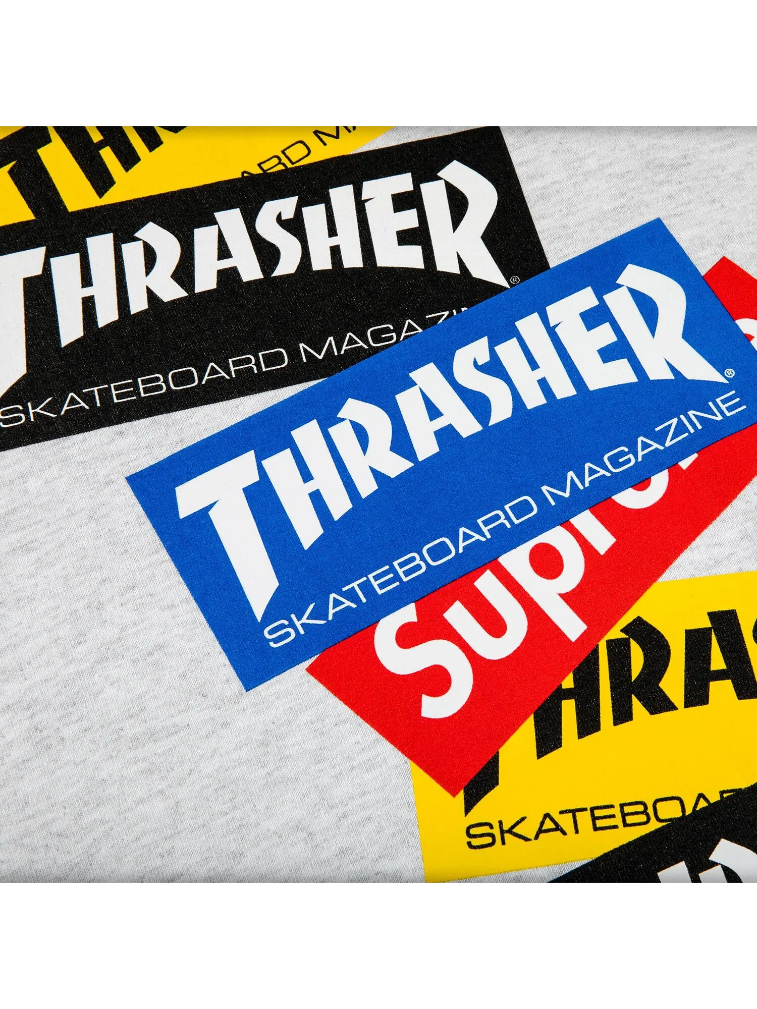 Футболка с длинными рукавами и логотипом Supreme x Thrasher — изображение 2 из 2, серый