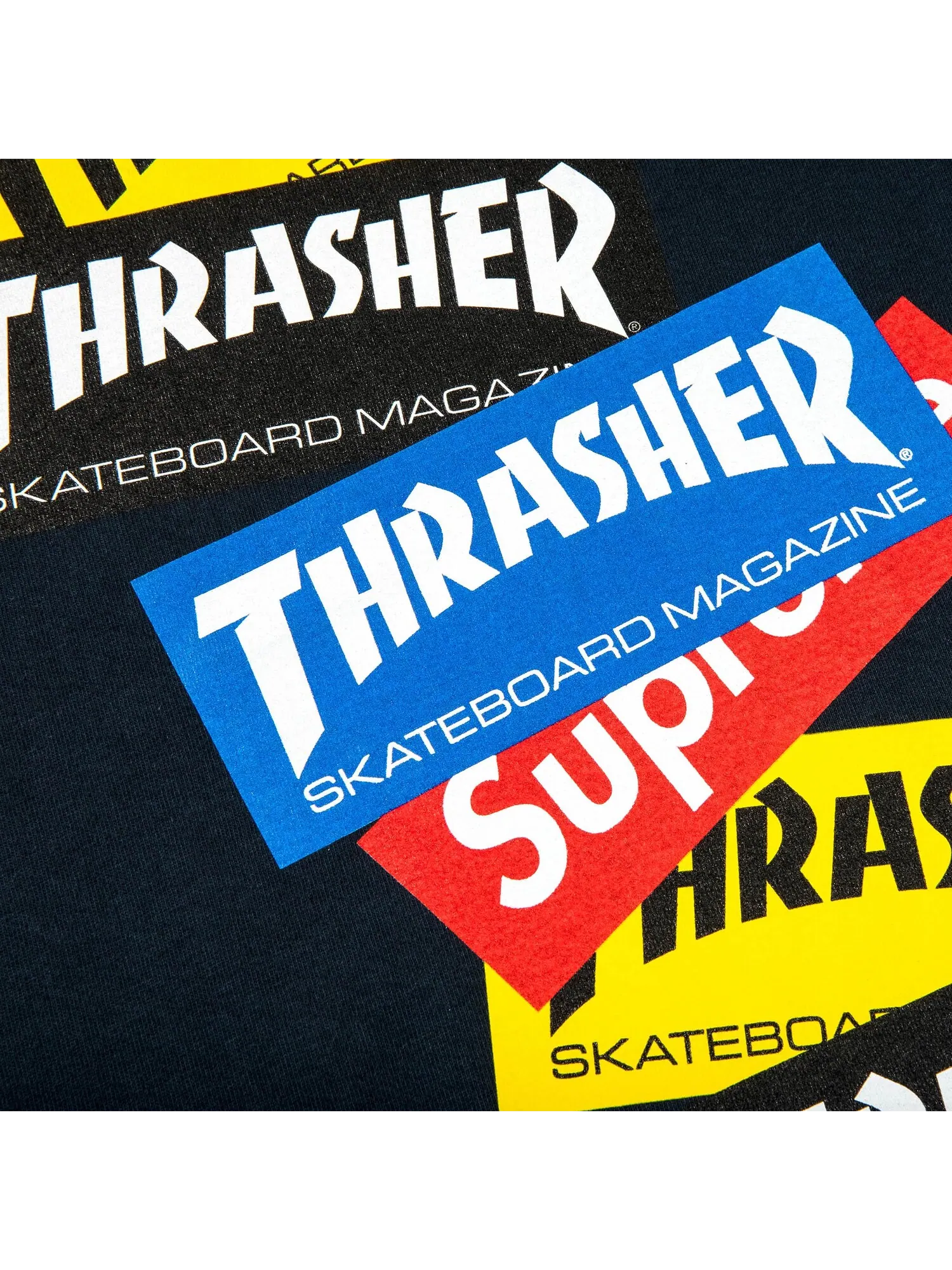 Футболка с длинными рукавами и мульти-логотипом Supreme x Thrasher — изображение 2 из 2, синий