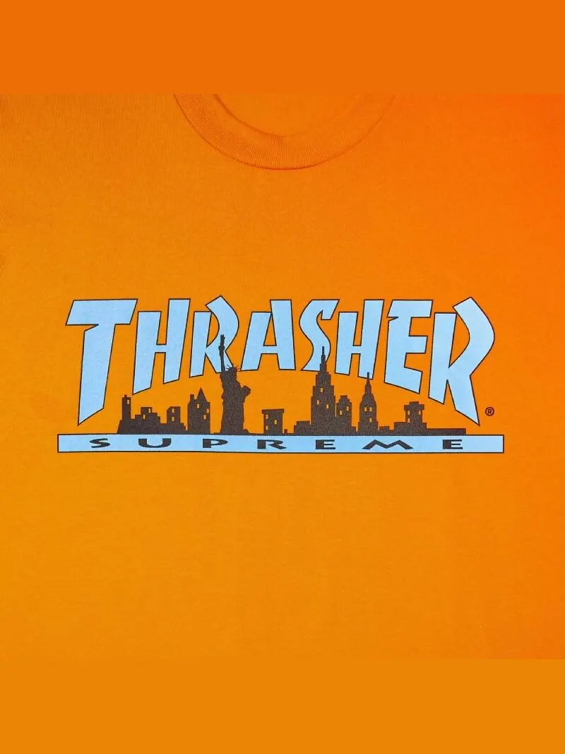 Футболка Supreme x Thrasher Skyline — изображение 3 из 3, оранжевый