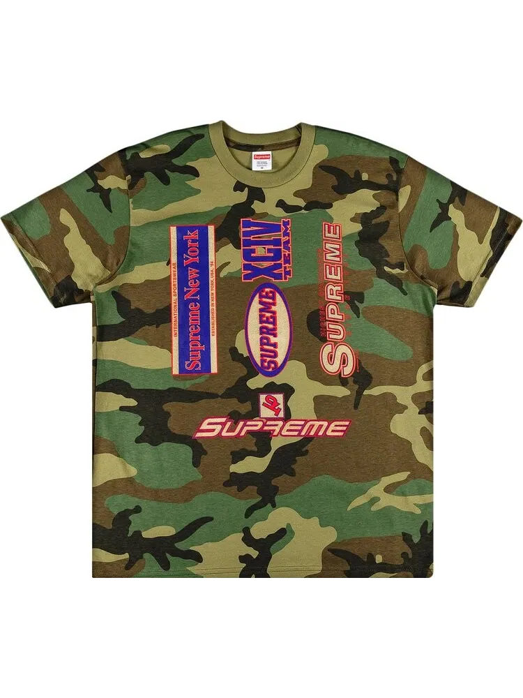 Футболка Supreme Multi Logos Tee 'Woodland Camo' — изображение 1 из 2, мульти