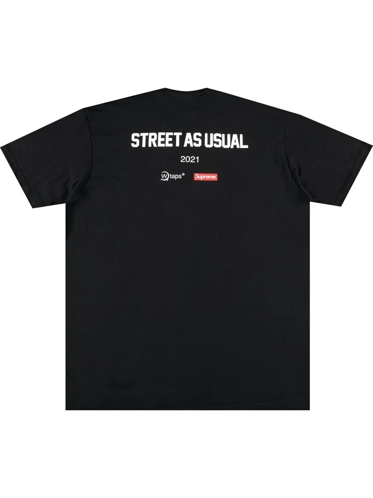 Футболка Supreme x WTAPS Sic'em! Tee 'Black' — изображение 2 из 3, черный