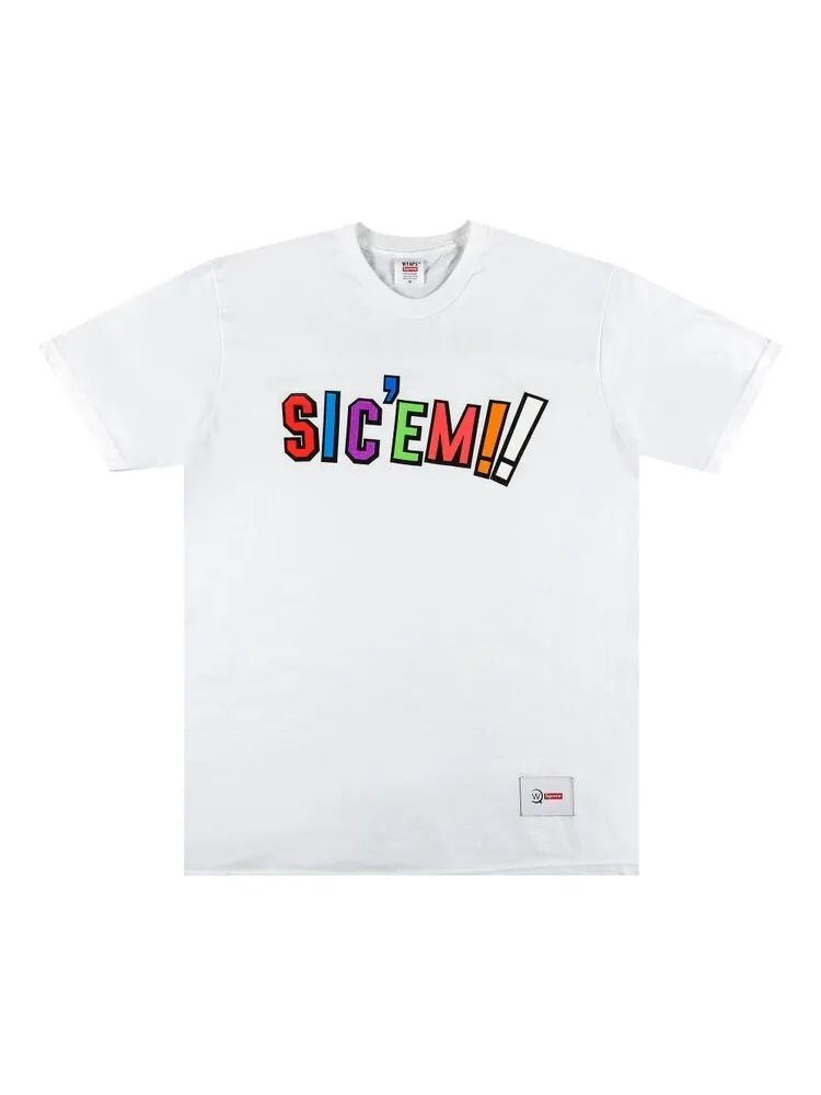 Футболка Supreme x WTAPS Sic'em! Tee 'White' — изображение 1 из 3, белый
