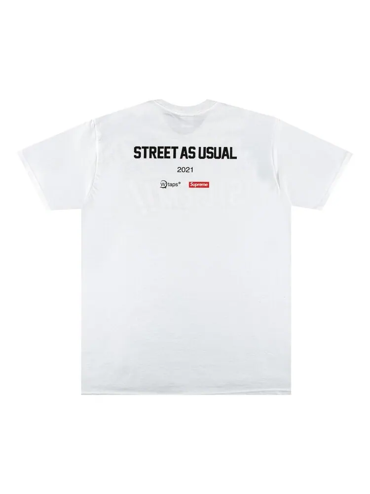 Футболка Supreme x WTAPS Sic'em! Tee 'White' — изображение 2 из 3, белый