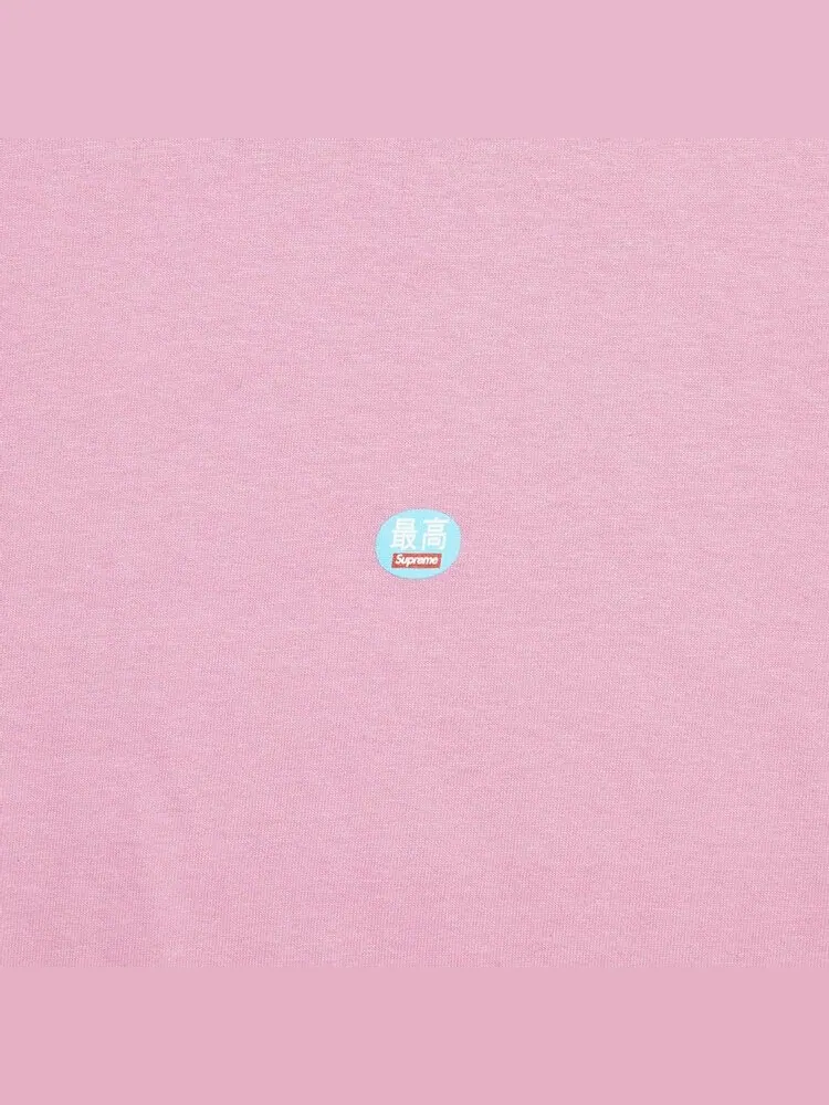 Футболка Supreme Sticker Tee 'Pink' — изображение 3 из 3, розовый