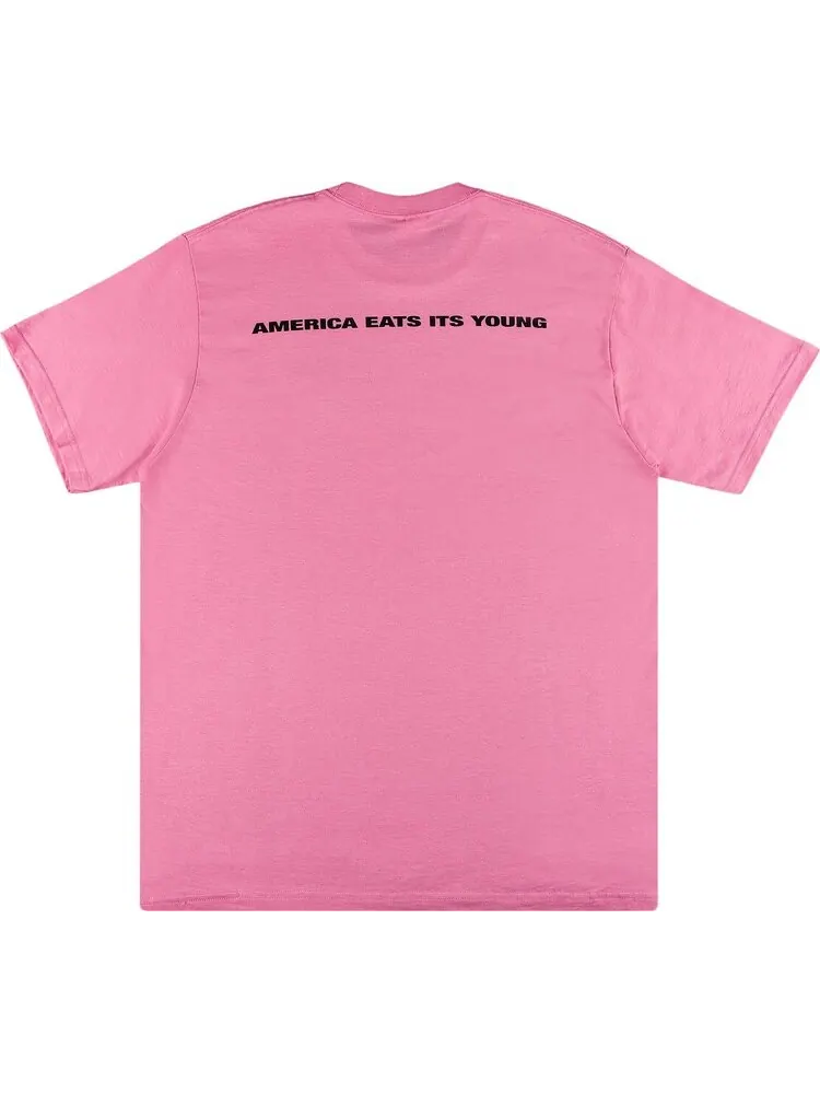 Футболка Supreme America Eats Its Young Tee 'Pink' — изображение 2 из 3, розовый