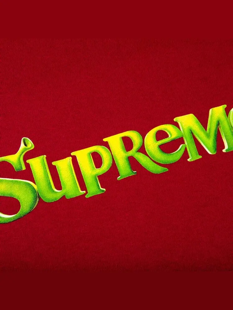 Футболка Supreme Shrek Tee 'Cardinal' — изображение 2 из 2, красный
