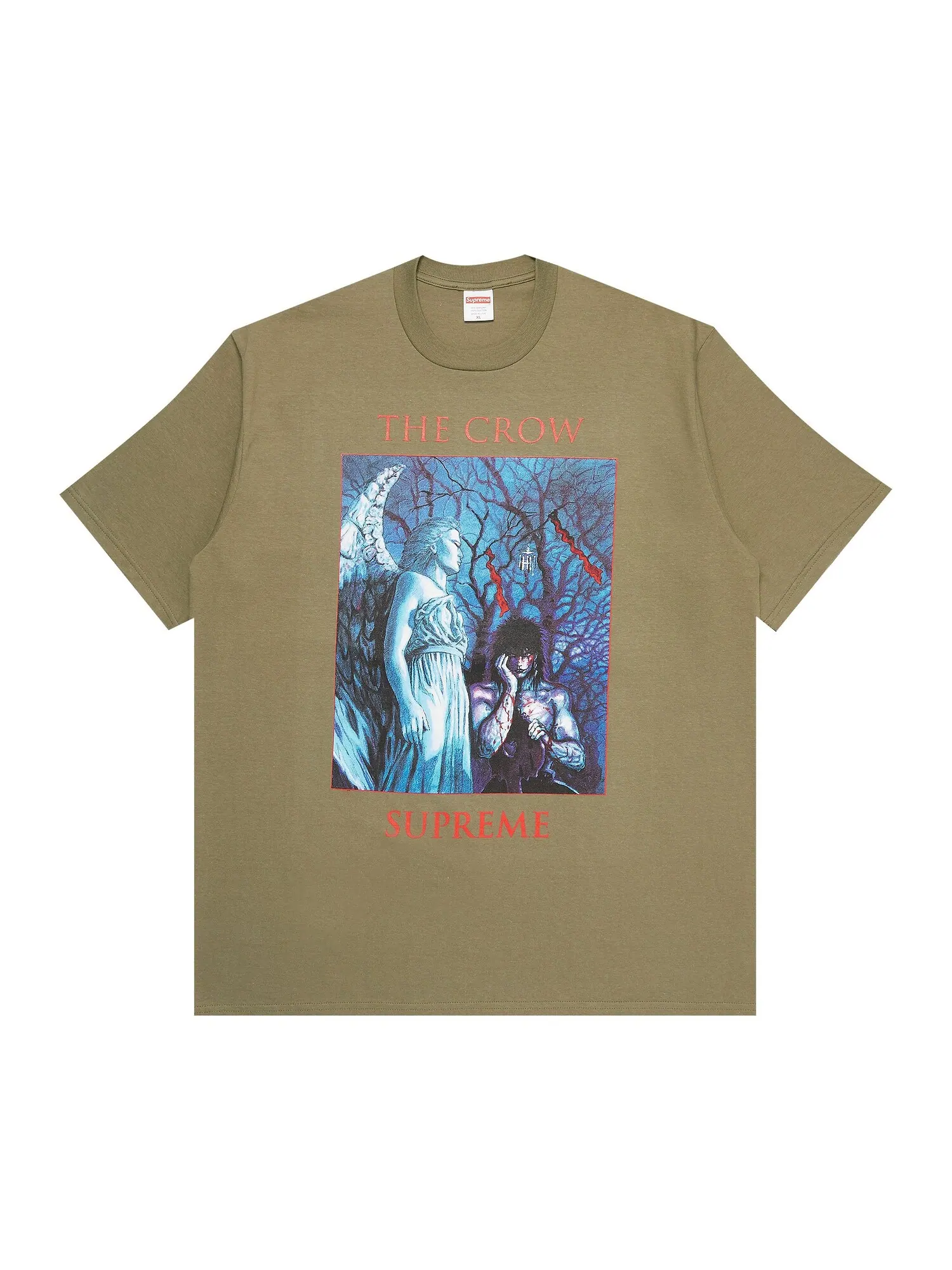 Футболка Supreme x The Crow Светлая оливковая — изображение 1 из 3