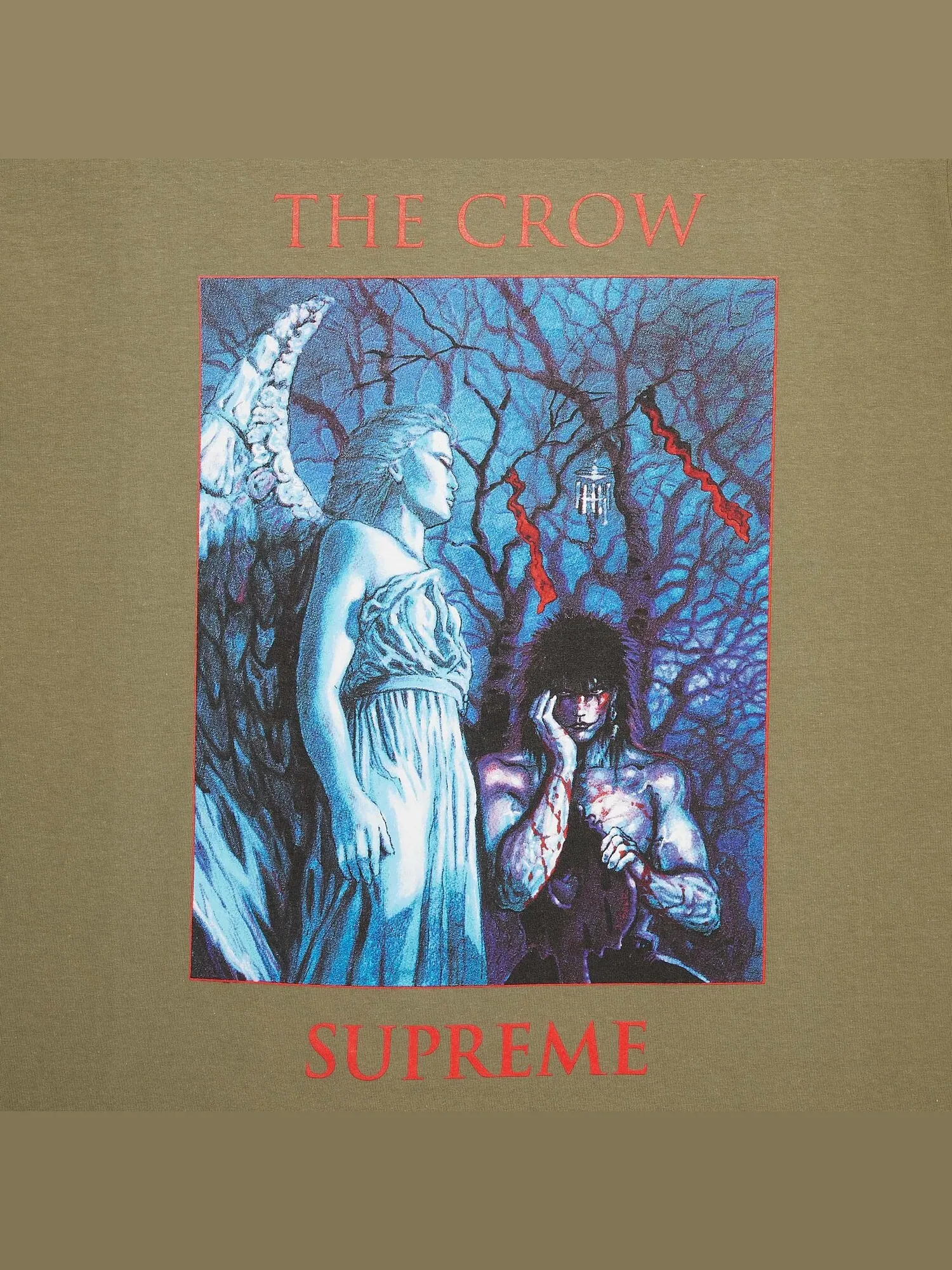 Футболка Supreme x The Crow Светлая оливковая — изображение 3 из 3