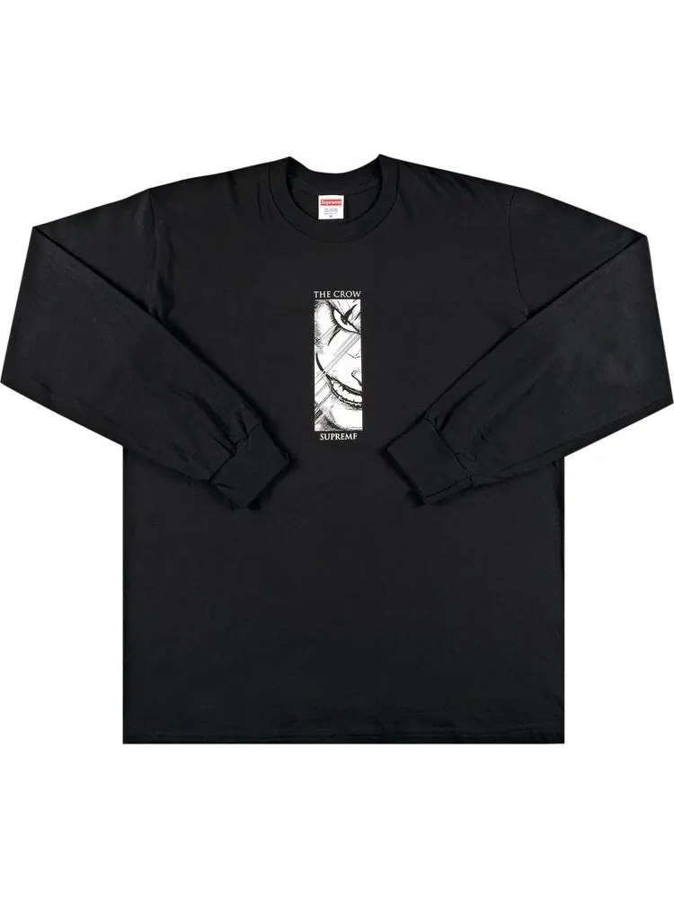 Лонгслив Supreme x The Crow Long-Sleeve Tee 'Black' — изображение 1 из 3, черный