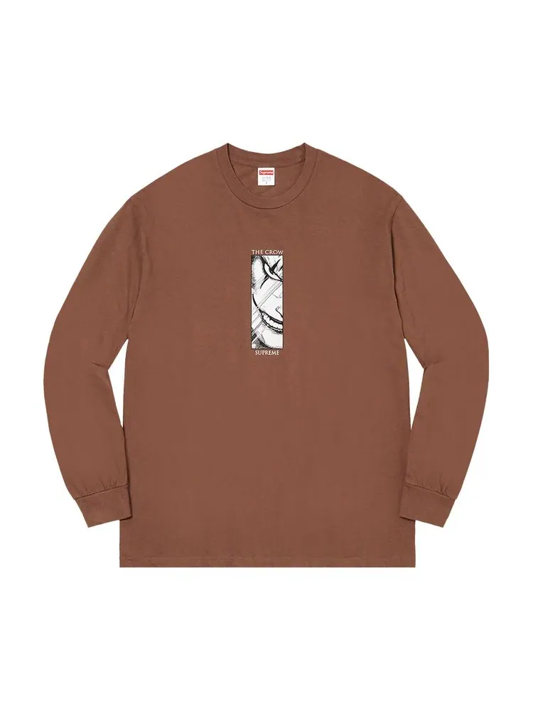 Футболка Supreme x The Crow Long-Sleeve Tee Brown — изображение 1 из 2, коричневый