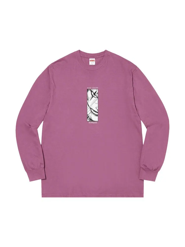 Футболка Supreme x The Crow Long-Sleeve Tee 'Plum' — изображение 1 из 2, сливавый