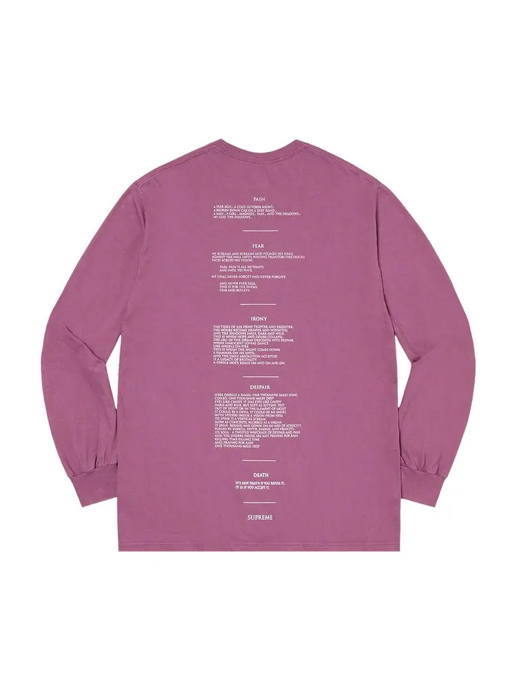 Футболка Supreme x The Crow Long-Sleeve Tee 'Plum' — изображение 2 из 2, сливавый